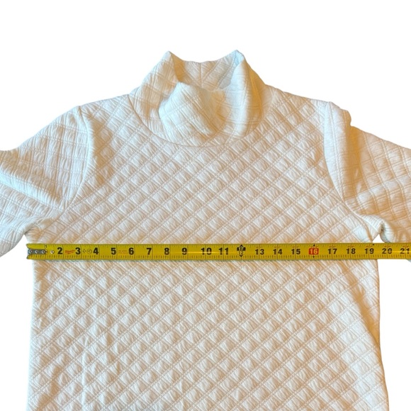 J. Crew Quilted Mockneck Pullover Women’s Small Ivory Top - Picture 7 of 10